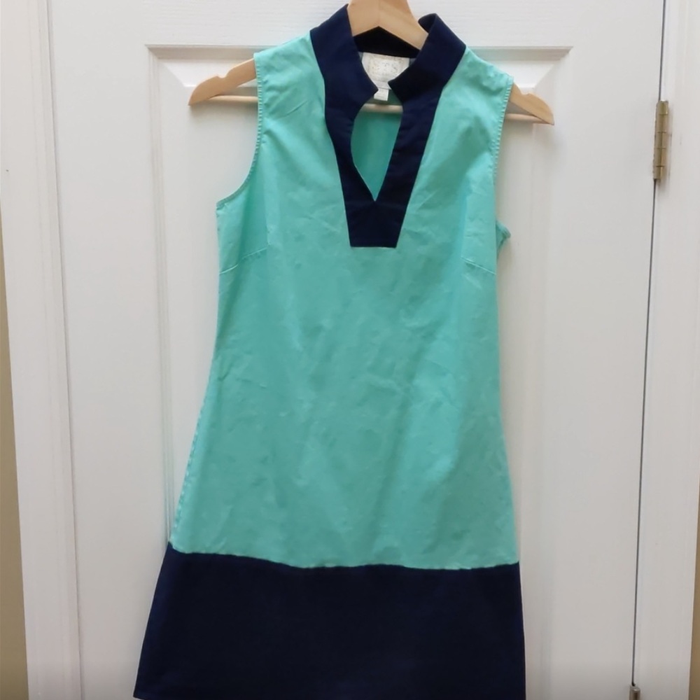 Sail to sable dress mint and navy dress size xs
